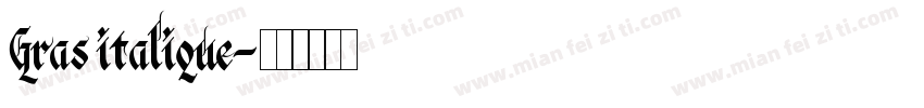 Gras italique字体转换